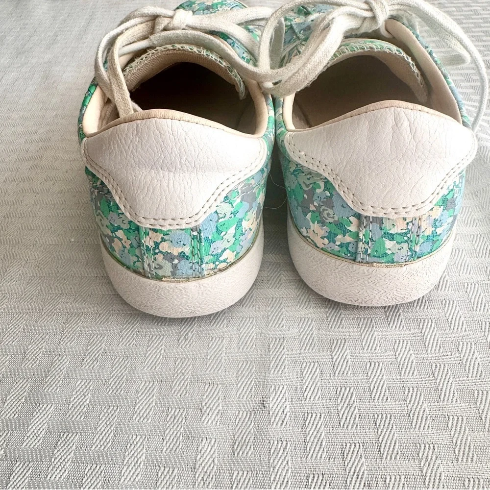 Converse One Star Women's‎ Floral Sneakers Green Blue Canvas Low Top Size 7